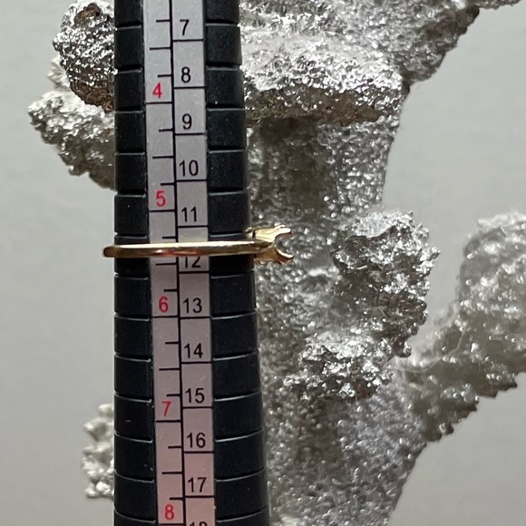 Solid 14k gold 4diamond SETTING only. - Picture 3 of 7